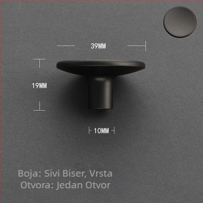 Drška za vrata ormarića, cinkova legura, model 8900, moderni minimalistički stil, prilagodljivo obrađivanje