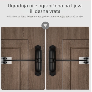 TL-58 zatvarač vrata, tiho zatvaranje, podesivo, automatsko zatvaranje, lijevani aluminij