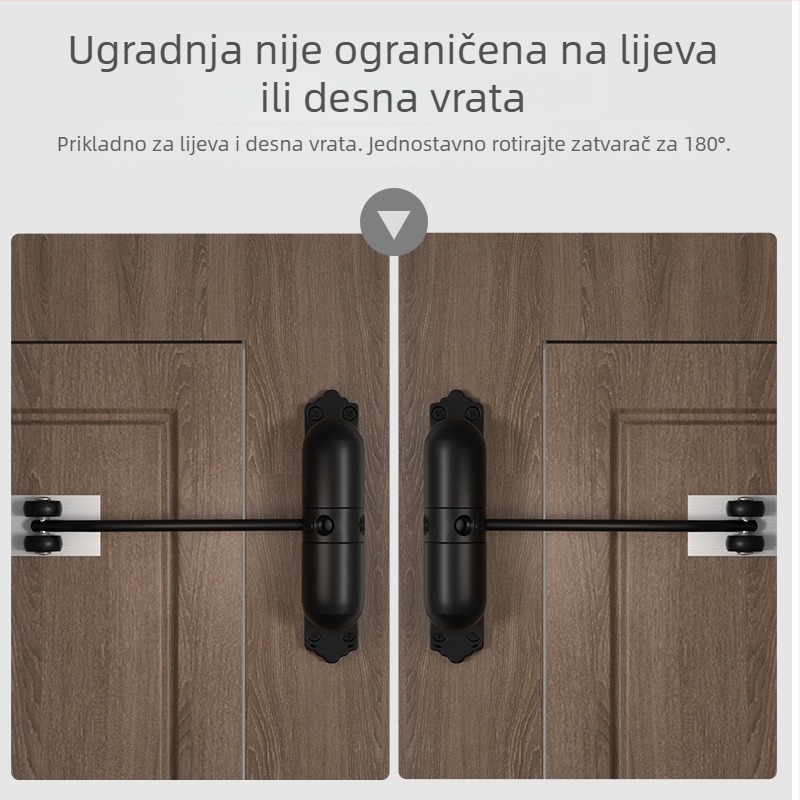 TL-58 zatvarač vrata, tiho zatvaranje, podesivo, automatsko zatvaranje, lijevani aluminij
