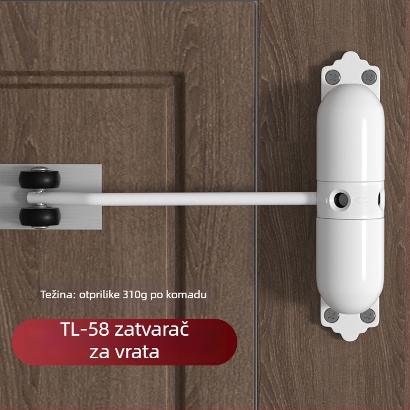 TL-58 zatvarač vrata, tiho zatvaranje, podesivo, automatsko zatvaranje, lijevani aluminij