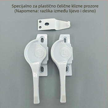 Brava za klizni prozor od aluminijske legure, Crescent lock, modern minimalistički dizajn