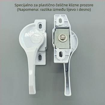 Brava za klizni prozor od aluminijske legure, Crescent lock, modern minimalistički dizajn
