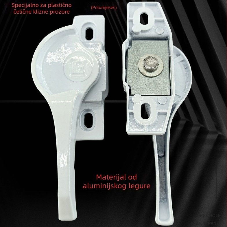 Brava za klizni prozor od aluminijske legure, Crescent lock, modern minimalistički dizajn