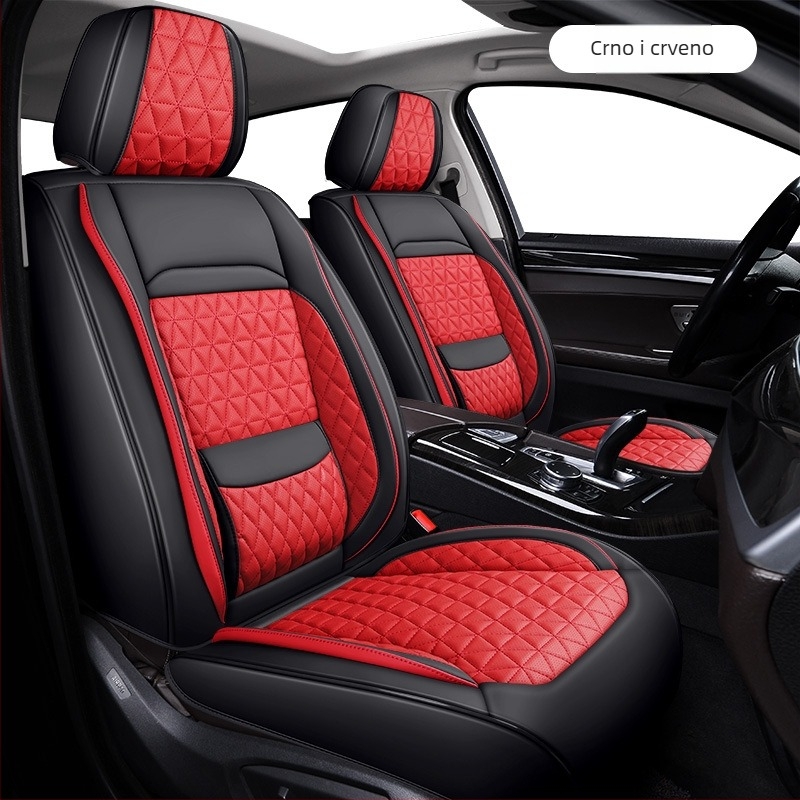 Set navlaka za autosjedalice od prave kože, pet dijelova, univerzalno za sve sezone, potpuno obuhvaćanje