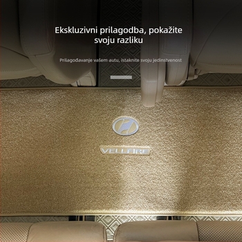 Set prostirki za tri reda za Toyota Alphard 20 seriju i Vellfire 30 seriju, imitacija kašmira, debljina 12 mm, prilagodljiva izrada, s logom