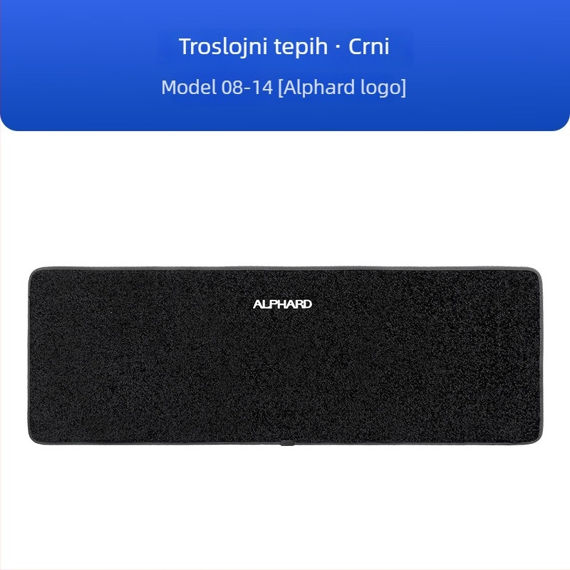 Set prostirki za tri reda za Toyota Alphard 20 seriju i Vellfire 30 seriju, imitacija kašmira, debljina 12 mm, prilagodljiva izrada, s logom