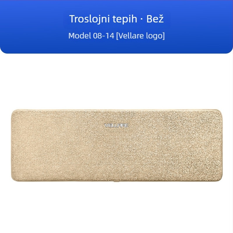 Set prostirki za tri reda za Toyota Alphard 20 seriju i Vellfire 30 seriju, imitacija kašmira, debljina 12 mm, prilagodljiva izrada, s logom