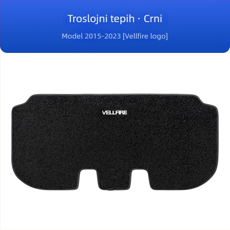 Set prostirki za tri reda za Toyota Alphard 20 seriju i Vellfire 30 seriju, imitacija kašmira, debljina 12 mm, prilagodljiva izrada, s logom