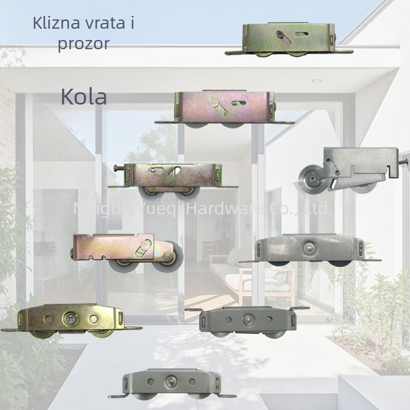 Kladka za klizna vrata i prozore — željezo/nerđajući čelik, Ph03, za staklena vrata terase, moderan stil