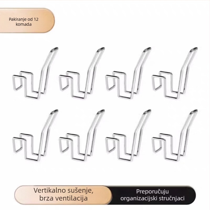 Nerđajući čelični vješak za cipele, jednostavan dizajn s jednim kukom, vanjska upotreba na balkonu, nosivost 1-3 kg