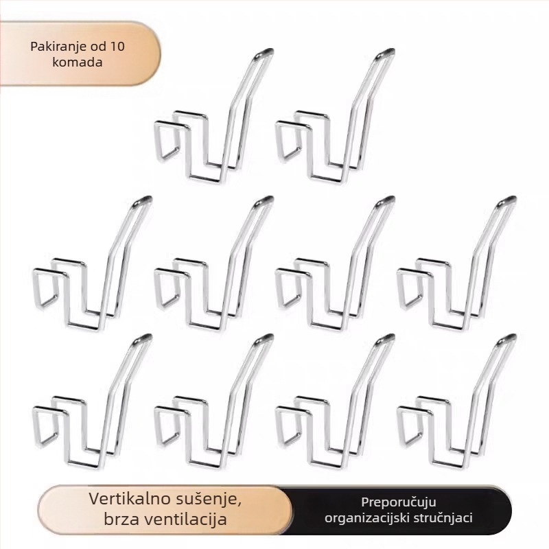 Nerđajući čelični vješak za cipele, jednostavan dizajn s jednim kukom, vanjska upotreba na balkonu, nosivost 1-3 kg