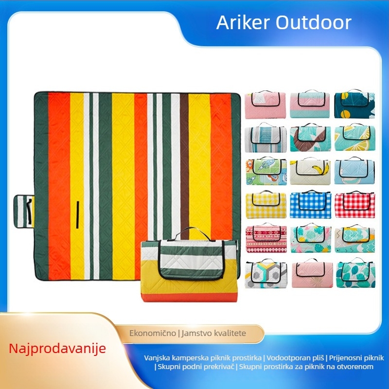 Eric vanjski kamping madrac – debeli, otporan na vlagu, protuklizni, sklopivi za 2–4 osobe