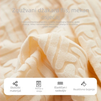 Poliester navlaka za stolicu, pravokutnog oblika, geometrijski motiv, moderan jednostavan stil, s integriranim naslonom