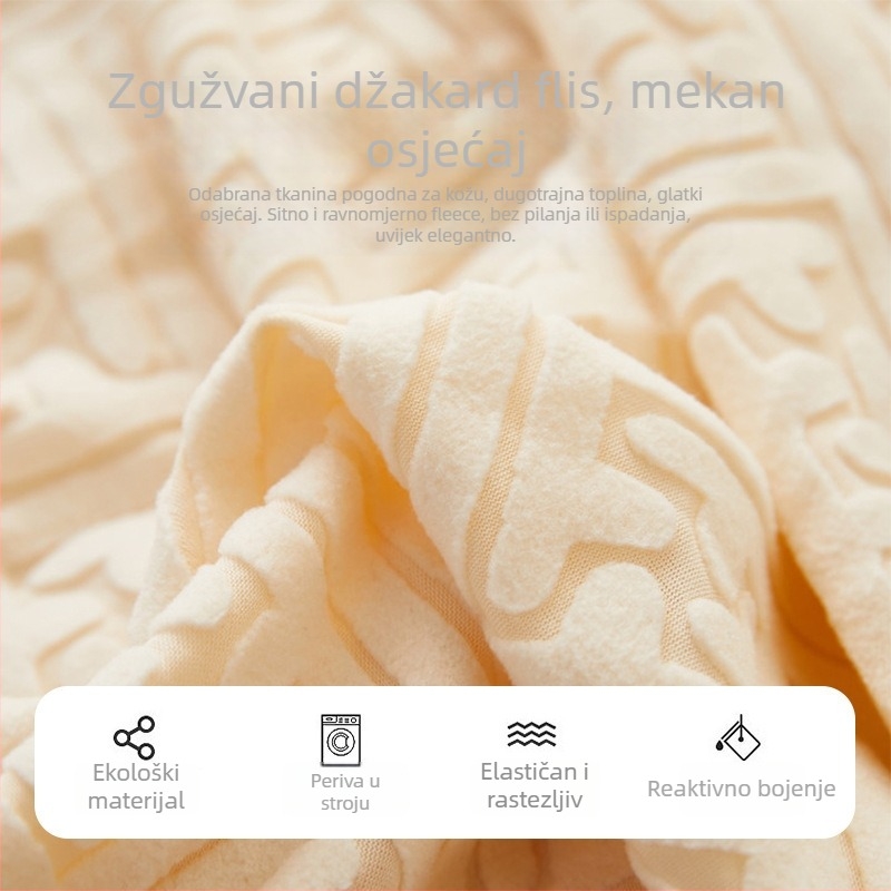 Poliester navlaka za stolicu, pravokutnog oblika, geometrijski motiv, moderan jednostavan stil, s integriranim naslonom