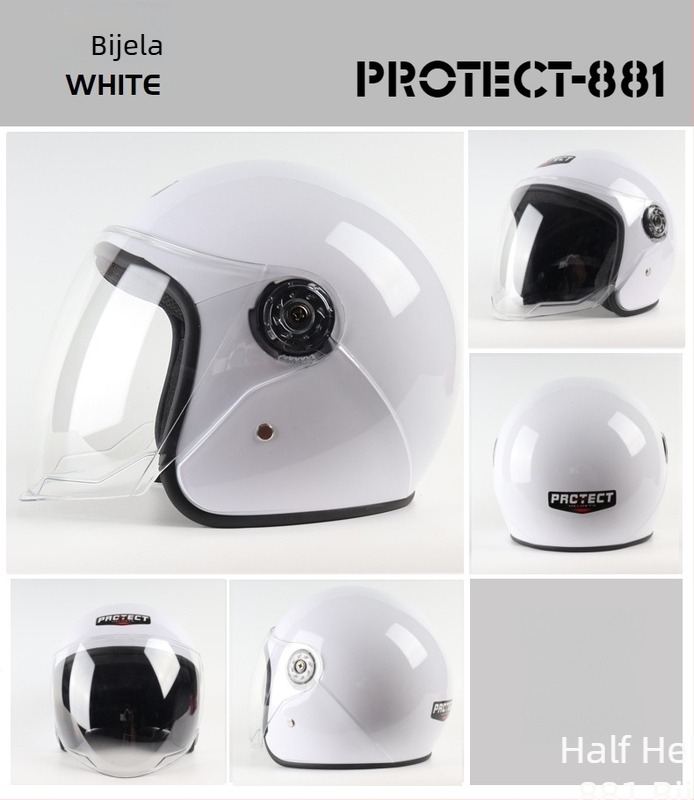 Polušlem za električno vozilo, stil viteške oklopa, plastični/EPP kućište, marka Puluotai, sve sezone