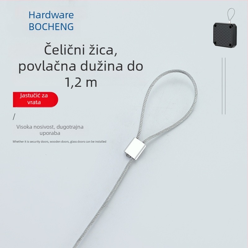 Automatsko zatvaranje vrata bez bušenja – za drvena, metalna i željezna vrata; materijali: plastika i nehrđajući čelik; moderan minimalistički stil