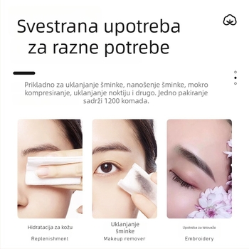 Pamukani diskovi za uklanjanje šminke, jednostran, tanki, bez vlakana, 100 g