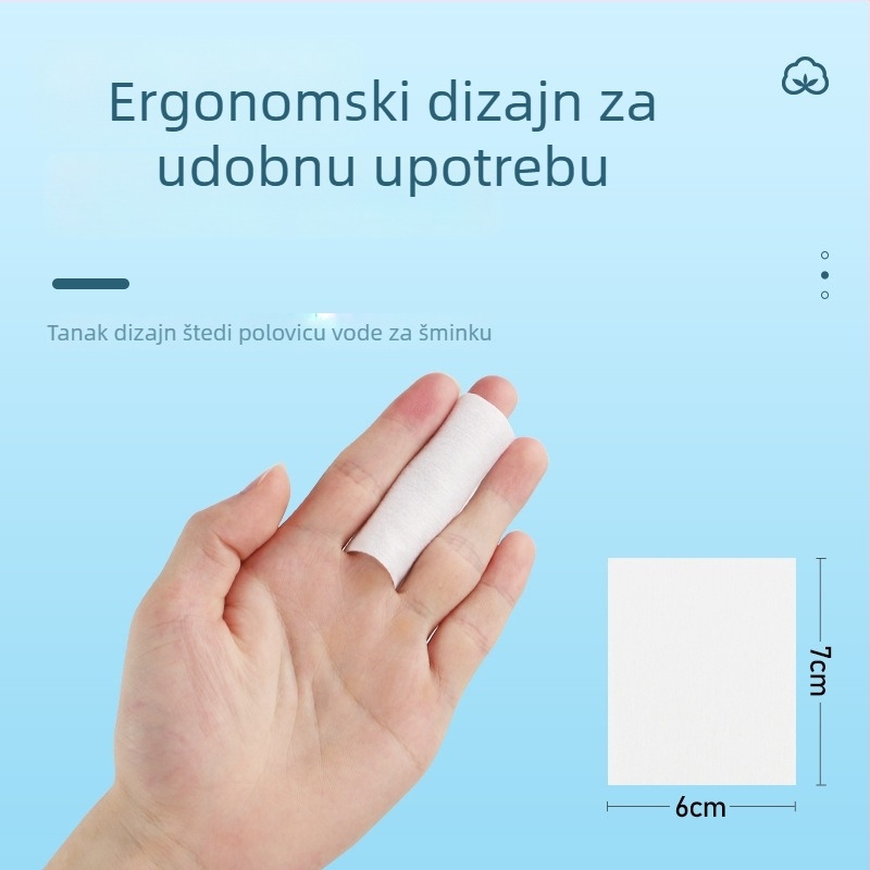 Pamukani diskovi za uklanjanje šminke, jednostran, tanki, bez vlakana, 100 g