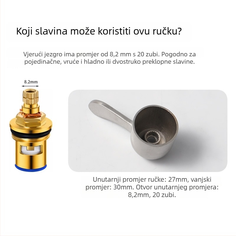 Drška slavine za kuhinju, legura, moderni minimalistički stil, mogućnost prilagođavanja