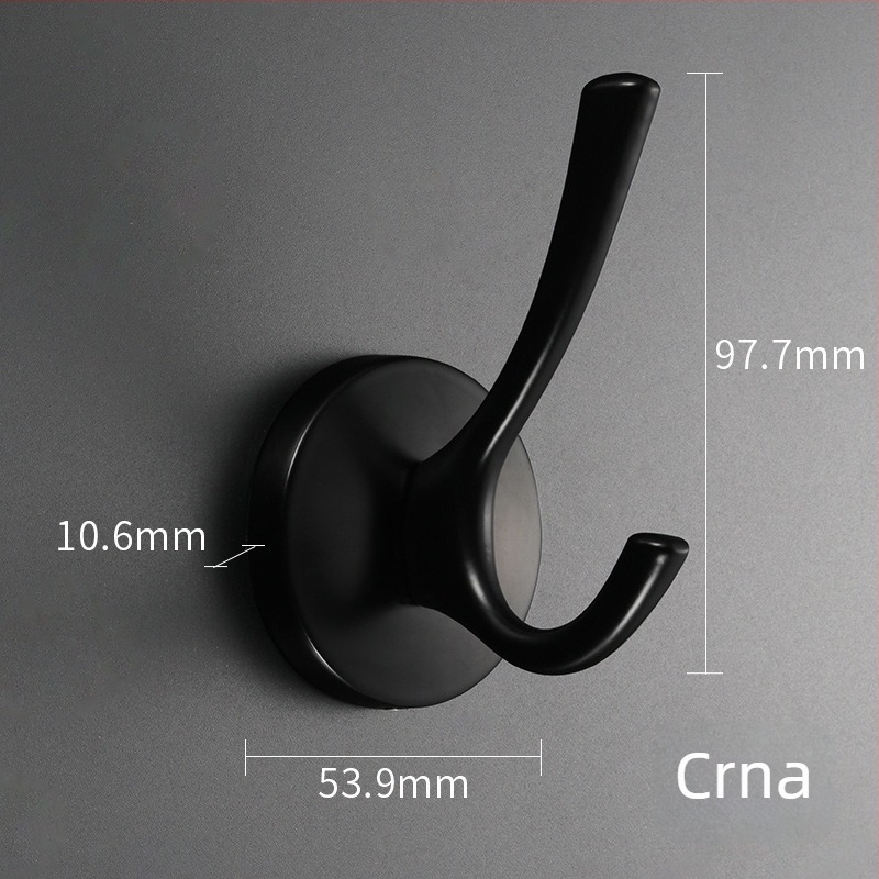 Vješalica za odjeću iza vrata – model SC; materijal: cinkova legura; površinska obrada: oksidacija; uporaba: iza vrata; stil: moderni minimalistički