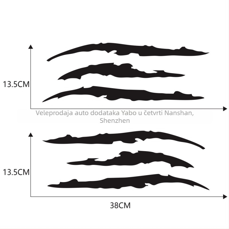 PVC vanjska naljepnica za karoseriju autom, kiparski stil, prilagodljivo, jaka prianja