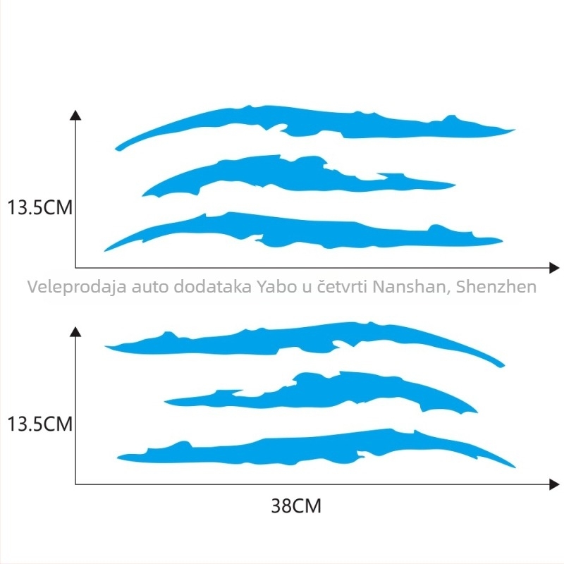 PVC vanjska naljepnica za karoseriju autom, kiparski stil, prilagodljivo, jaka prianja