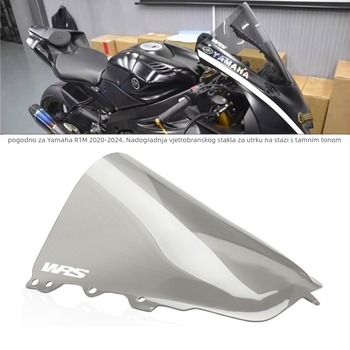 PMMA Vjetrobran za Yamaha R1M 2020-2024 – otporan na ogrebotine, za utrke