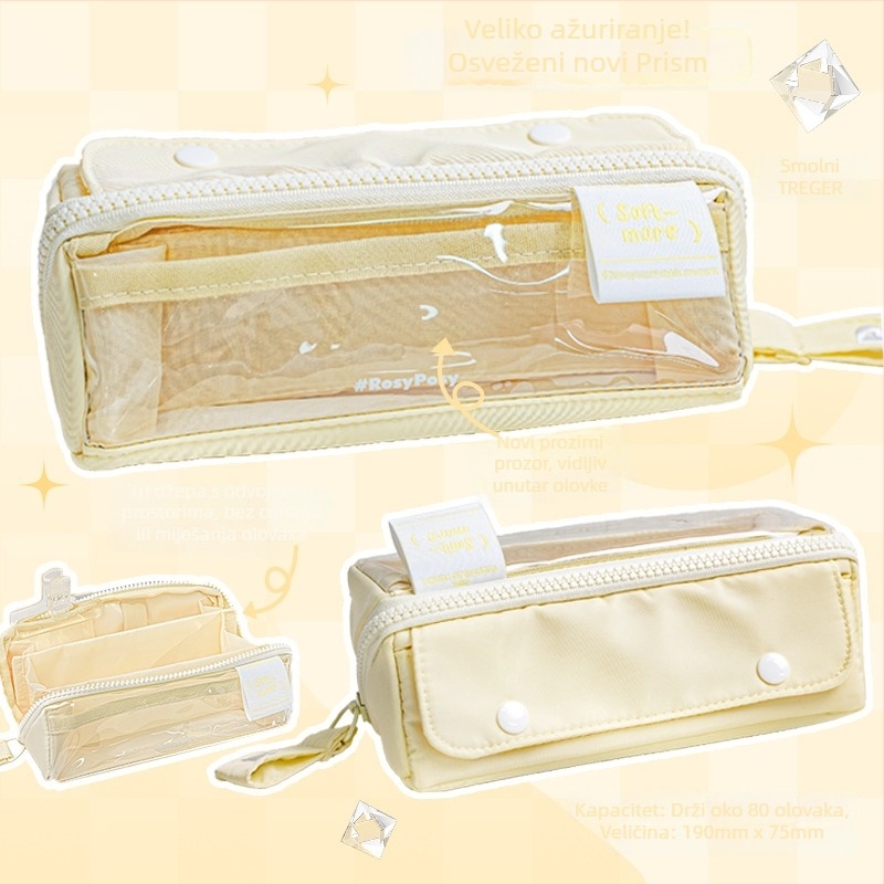 Pernica Rosyposy – Prism dizajn, veliki otvor, veliki kapacitet, pregrada, dvostrani