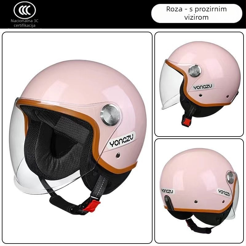 Polu-šlem za motocikl - ABS materijal, univerzalna primjena, zimska uporaba, Gb811-2022b certifikat
