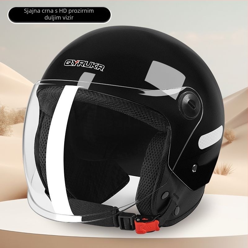 Polu-šlem za motocikl - ABS materijal, univerzalna primjena, zimska uporaba, Gb811-2022b certifikat