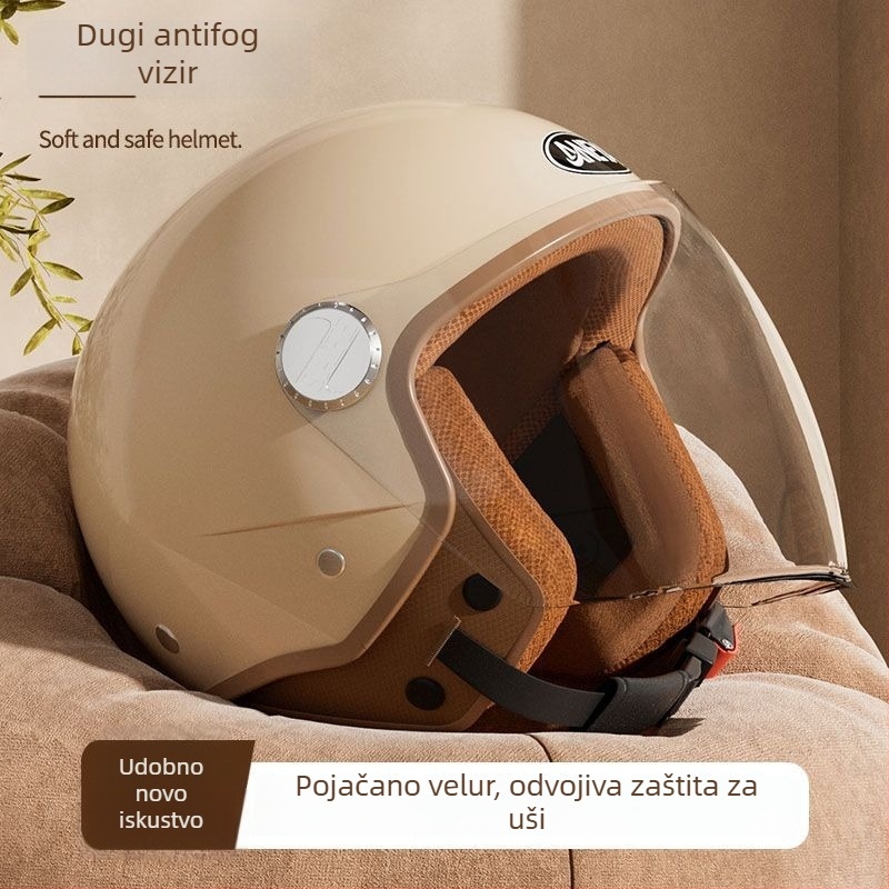 Polu-šlem za motocikl - ABS materijal, univerzalna primjena, zimska uporaba, Gb811-2022b certifikat