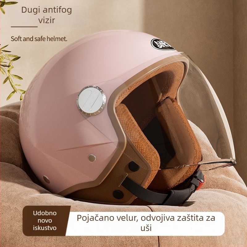 Polu-šlem za motocikl - ABS materijal, univerzalna primjena, zimska uporaba, Gb811-2022b certifikat