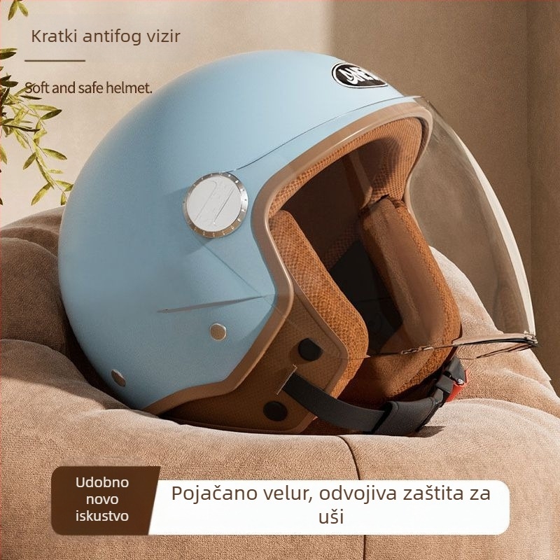 Polu-šlem za motocikl - ABS materijal, univerzalna primjena, zimska uporaba, Gb811-2022b certifikat