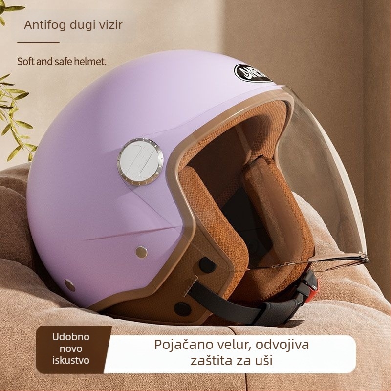 Polu-šlem za motocikl - ABS materijal, univerzalna primjena, zimska uporaba, Gb811-2022b certifikat