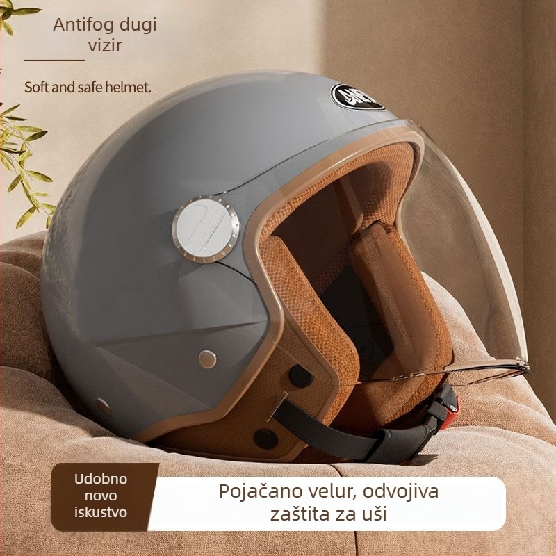 Polu-šlem za motocikl - ABS materijal, univerzalna primjena, zimska uporaba, Gb811-2022b certifikat