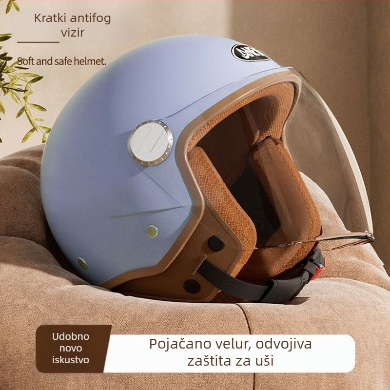 Polu-šlem za motocikl - ABS materijal, univerzalna primjena, zimska uporaba, Gb811-2022b certifikat