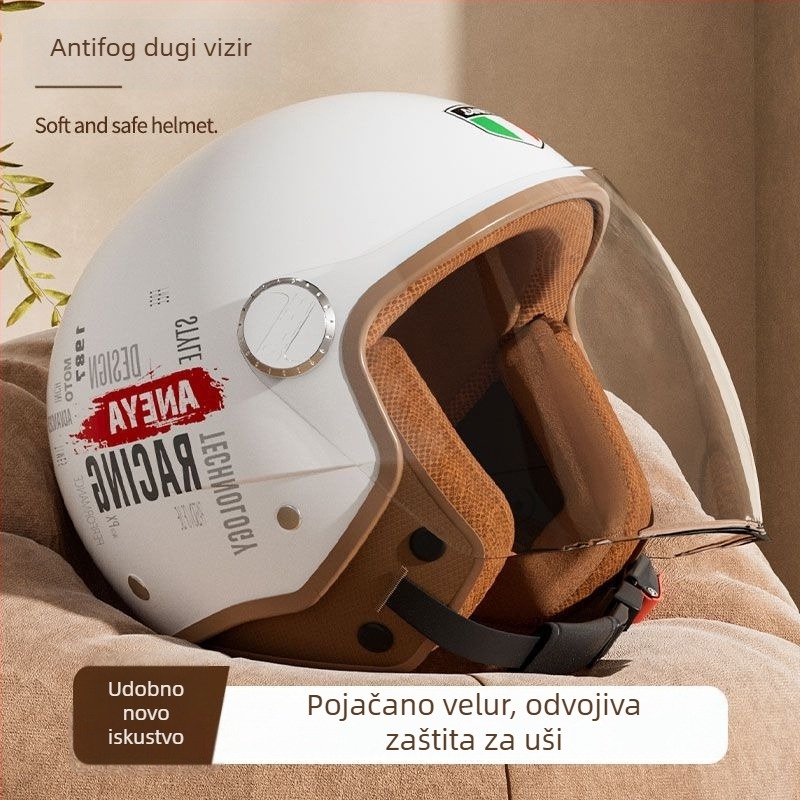 Polu-šlem za motocikl - ABS materijal, univerzalna primjena, zimska uporaba, Gb811-2022b certifikat