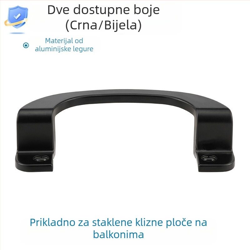 Kuka za klizna vrata, aluminijska legura, oblik C s poluokruglim dizajnom, model XK6-LS-02, marka Tong Hua Shun