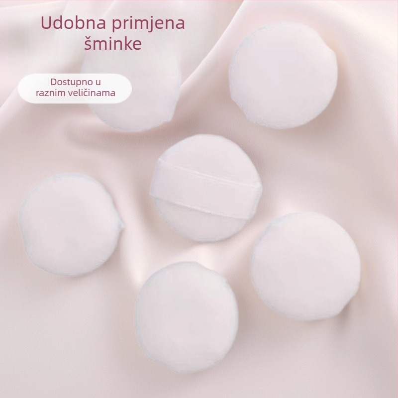 Puf za suhi puder, izuzetno mekan kristalni velur, okrugli oblik, za fiksiranje pudera