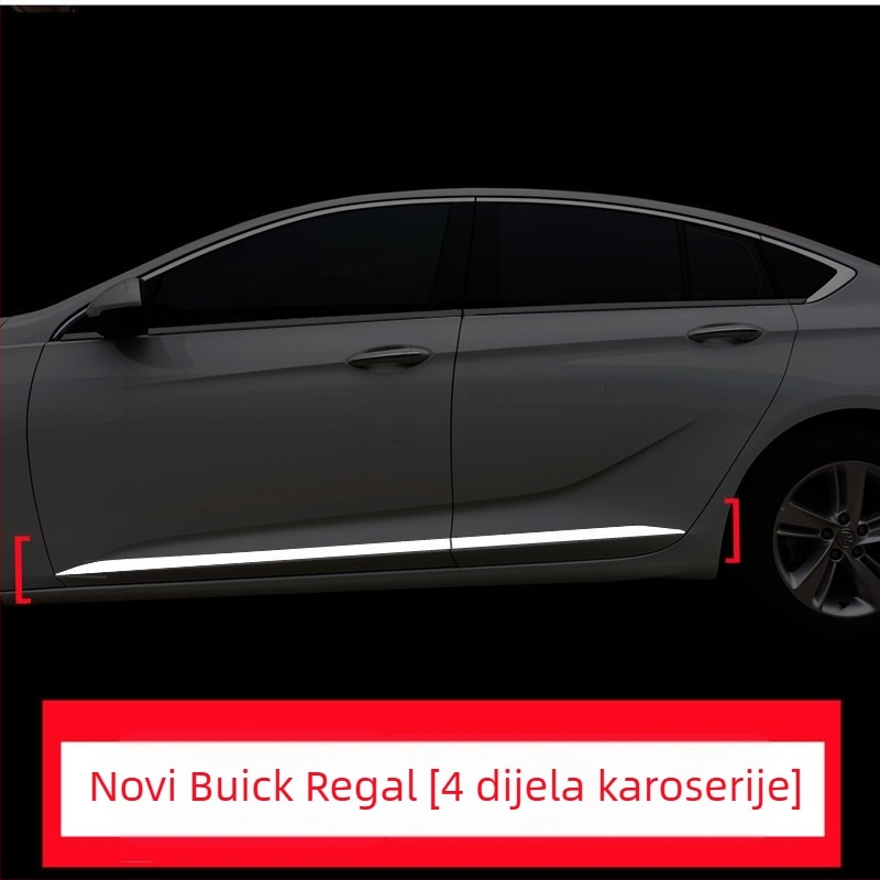 Buick Regal kromirane prozorske trake – nehrđajući čelik (Brand: Powerful manufacturer; Automobilske marke: Shangjia; Materijal: Other; Obrada: No)