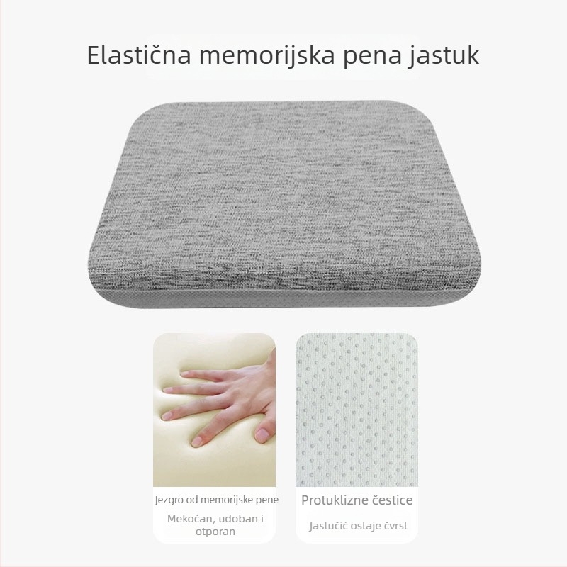 Jastučić za sjedenje od memorijske pjene za uredsku stolicu, mekan, povećava visinu, debeli, izdržljiv, za učenike, stolove za blagovanje i za automobil