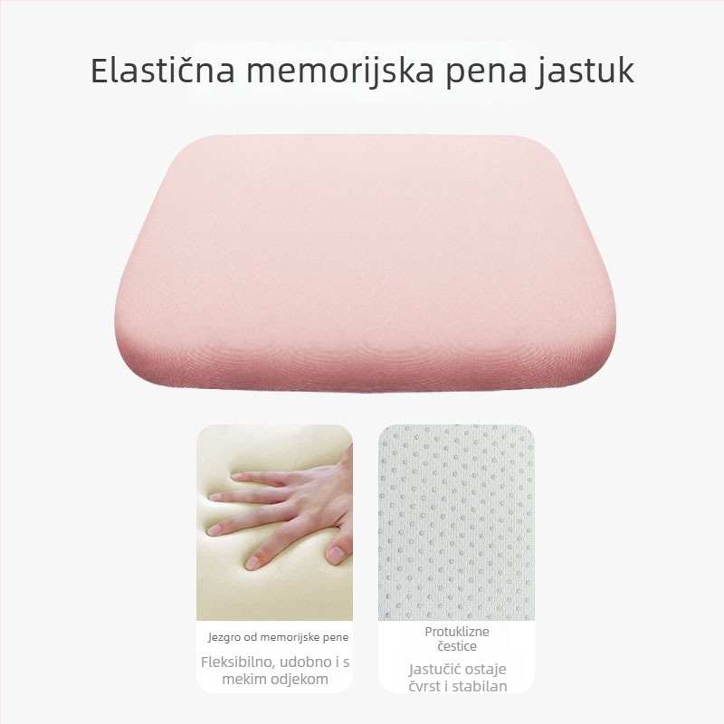Jastučić za sjedenje od memorijske pjene za uredsku stolicu, mekan, povećava visinu, debeli, izdržljiv, za učenike, stolove za blagovanje i za automobil