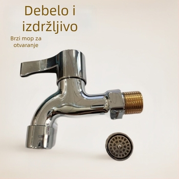 Tian yixiang slavina za perilicu – keramički disk ventil, bakreno tijelo, EN817 potvrda, elektroplirano završno, moderan minimalistički stil, otvaranje ključem