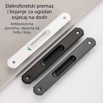 Brava s kukom od nehrđajućeg čelika, okrugla glava, jednostranična i dvostrana, elektroplatirana površina, za balkonske i klizne vrata