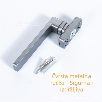 Kvaka za vrata i prozore od aluminijske legure, čvrsta, s bezključnim mehanizmom zaključavanja – model zs0003