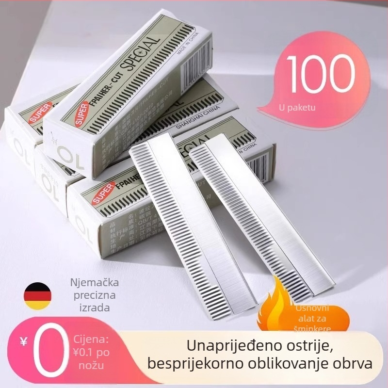 Set za obrve od nehrđajućeg čelika – za makeup umjetnike, muškarce i žene, pogodan za početnike