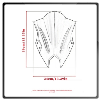 Df167 Polikarbonatni prednji vjetrobran Kawasaki Ninja 500 EX/SE (2024-2025)