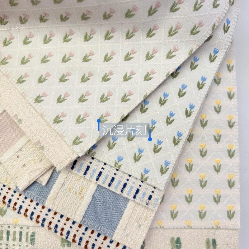 Svježa cvjetna jacquard tkanina za dječju sobu, visokokvalitetni poliester zavjese