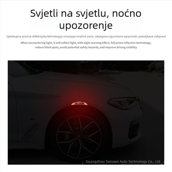 Dekorativne samoljepljive zaštite za blatnik s karbonskom teksturom, reflektirajuće, vodootporne, otporne na ogrebotine, mekani gumeni zaštitni sloj.