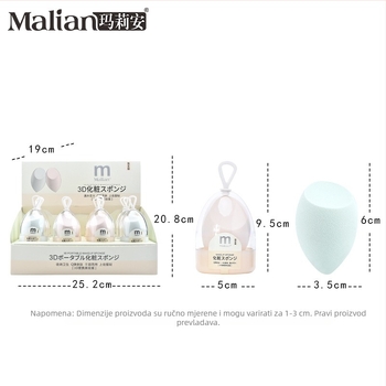 Marian 3D kozmetično jaje, hidrofilni poliuretanski spužvasti makeup, kapljastog oblika